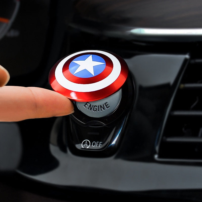 Black Panther Spiderman Iron Man Captain America Hero Push Start Covers