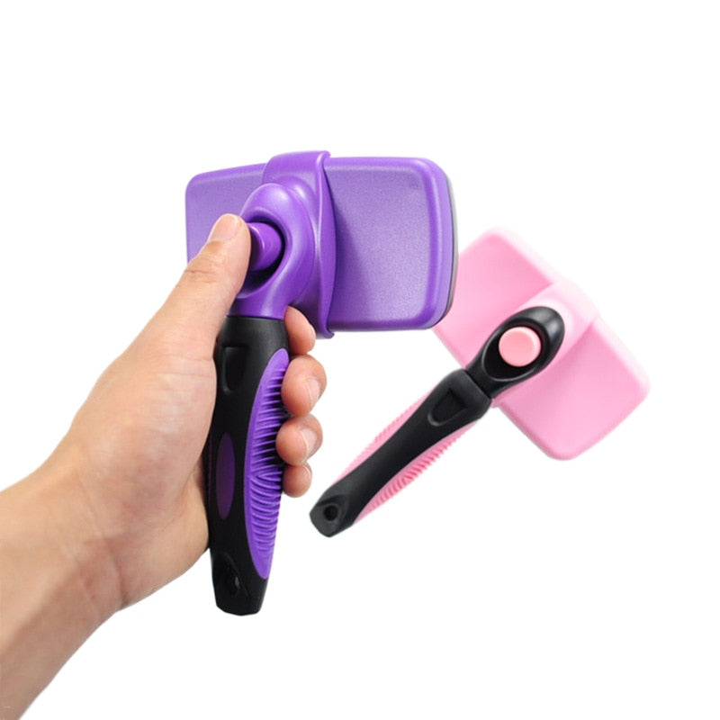 Dog Cat Hair shedding Comb Pet Self Cleaning Brush Grooming Tool Hair Removal Comb Brush For Various Pets Supplies