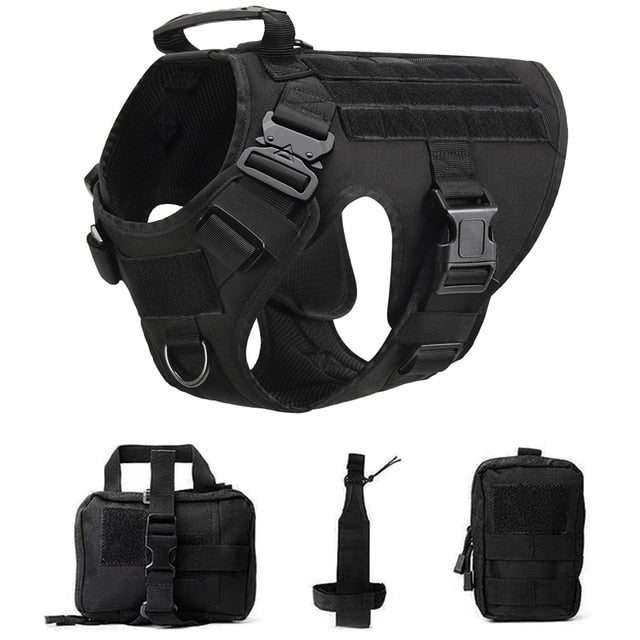 K9 Tactical Military Vest Pet German Shepherd Golden Retriever Tactical Training Dog Harness and Leash Set For All Breeds Dogs