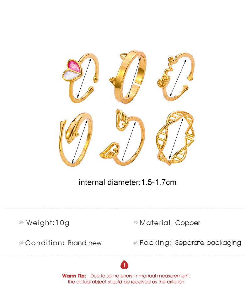 ZYZQ 2022 New Fashion Love Open Butterfly Foot Rings 6-piece Set Jewelry Creative Branches Embrace Beach Foot Ring for Women