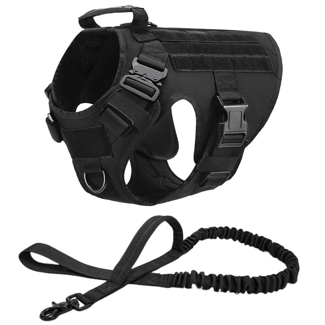 K9 Tactical Military Vest Pet German Shepherd Golden Retriever Tactical Training Dog Harness and Leash Set For All Breeds Dogs