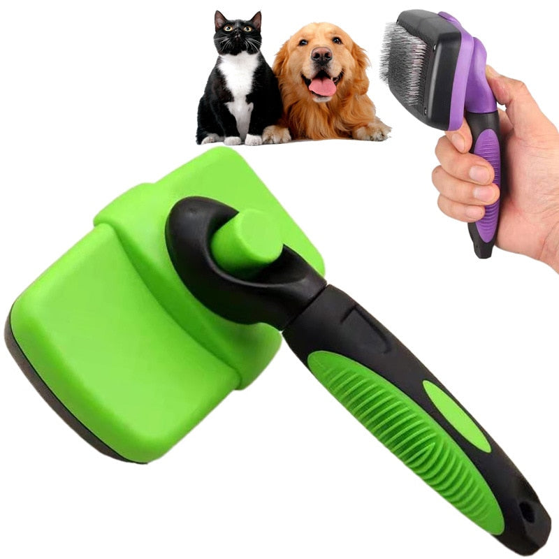 Dog Cat Hair shedding Comb Pet Self Cleaning Brush Grooming Tool Hair Removal Comb Brush For Various Pets Supplies