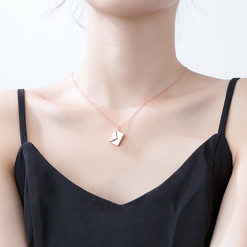 Personality Envelope Pendant Necklace