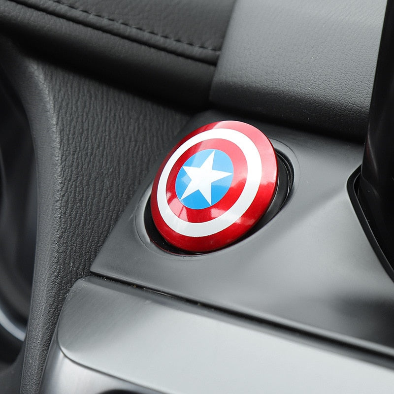 Black Panther Spiderman Iron Man Captain America Hero Push Start Covers