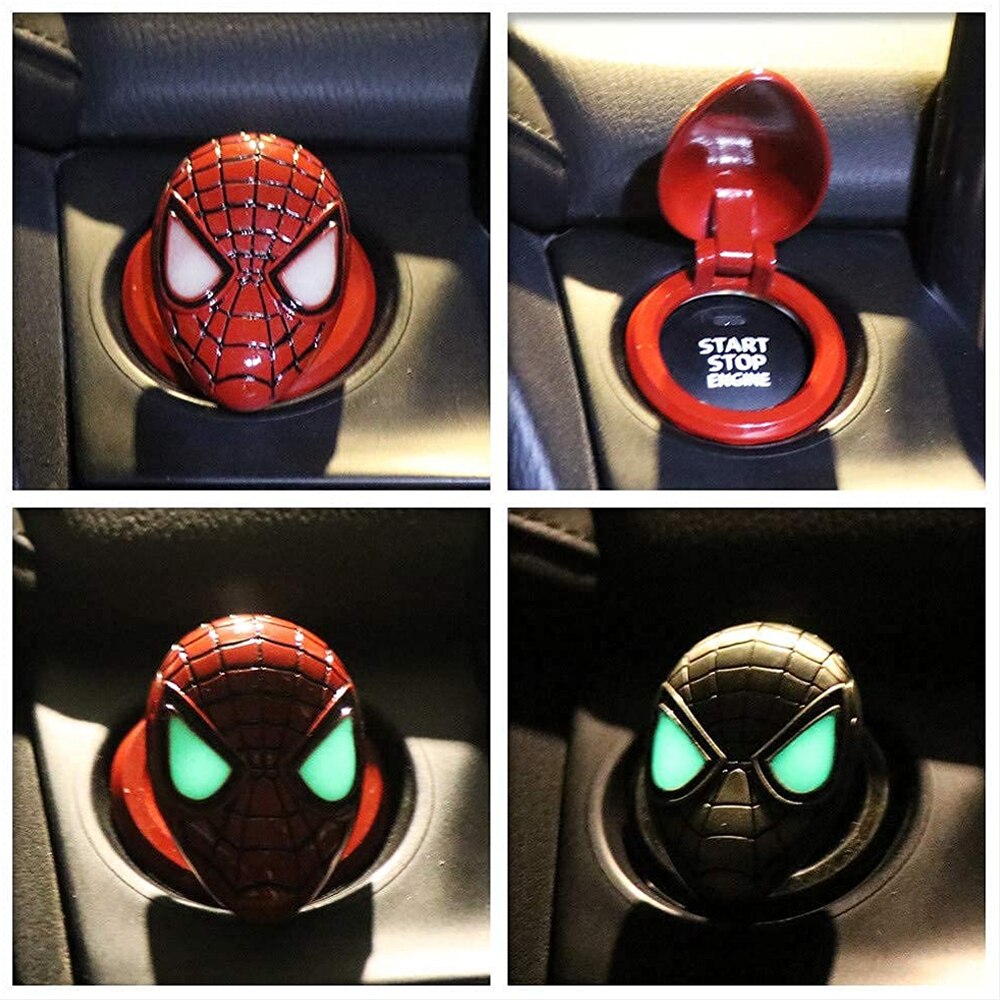 Black Panther Spiderman Iron Man Captain America Hero Push Start Covers