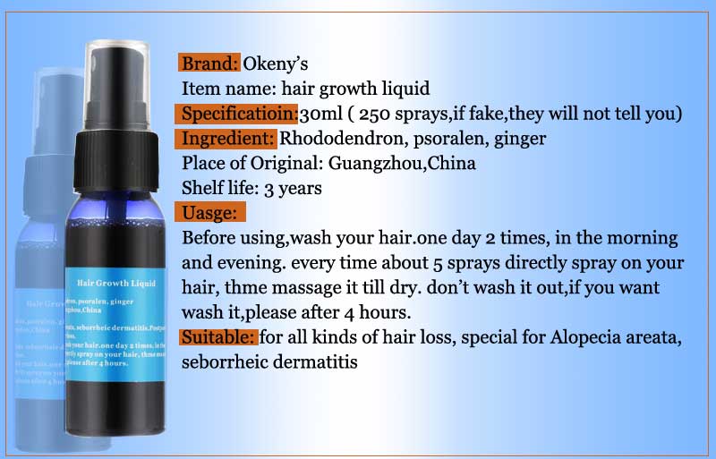 3 Types of Okeny's Women Men's Hair Growth Essence Oil Rapidly Increases Intensive Repair Type Anti- Loss Products