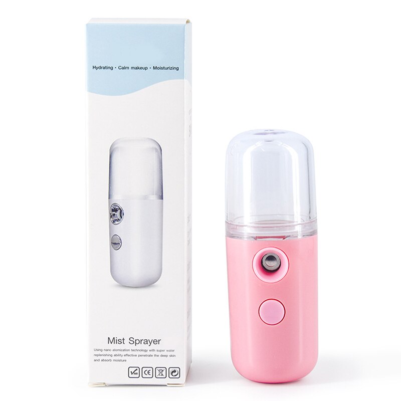30ml Mini Nano Mist Facial Sprayer Beauty Instrument USB Humidifier Rechargeable Nebulizer Face Steamer Moisturizing Beauty Tool