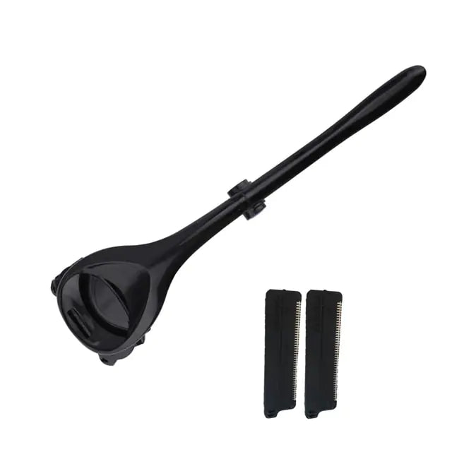 Double Blades Men Back Shaver Foldable Back Trimmer Hair Remover Tool Body Leg Razor Long Handle Dry&amp;Wet Hair Shaver