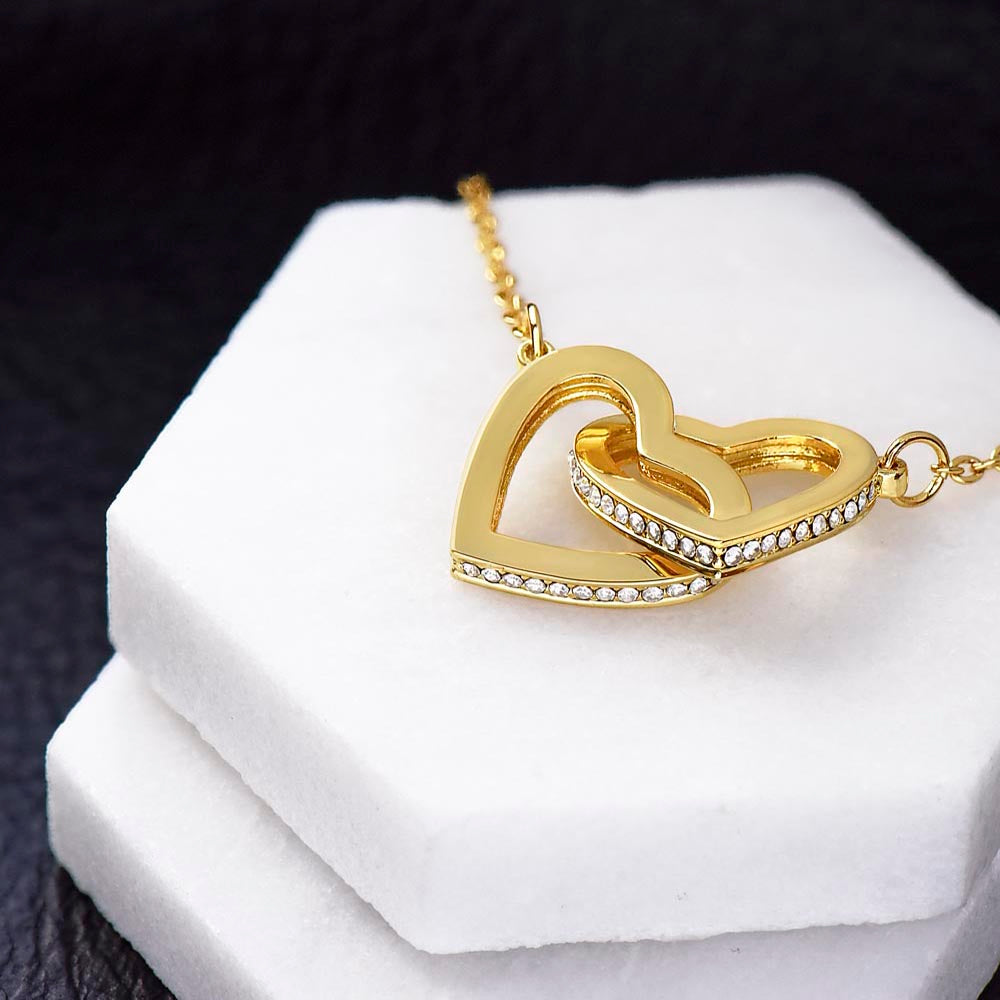 Valentines Interlocking Heart Necklace Wife