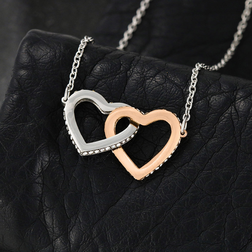 Valentines Interlocking Heart Necklace Wife