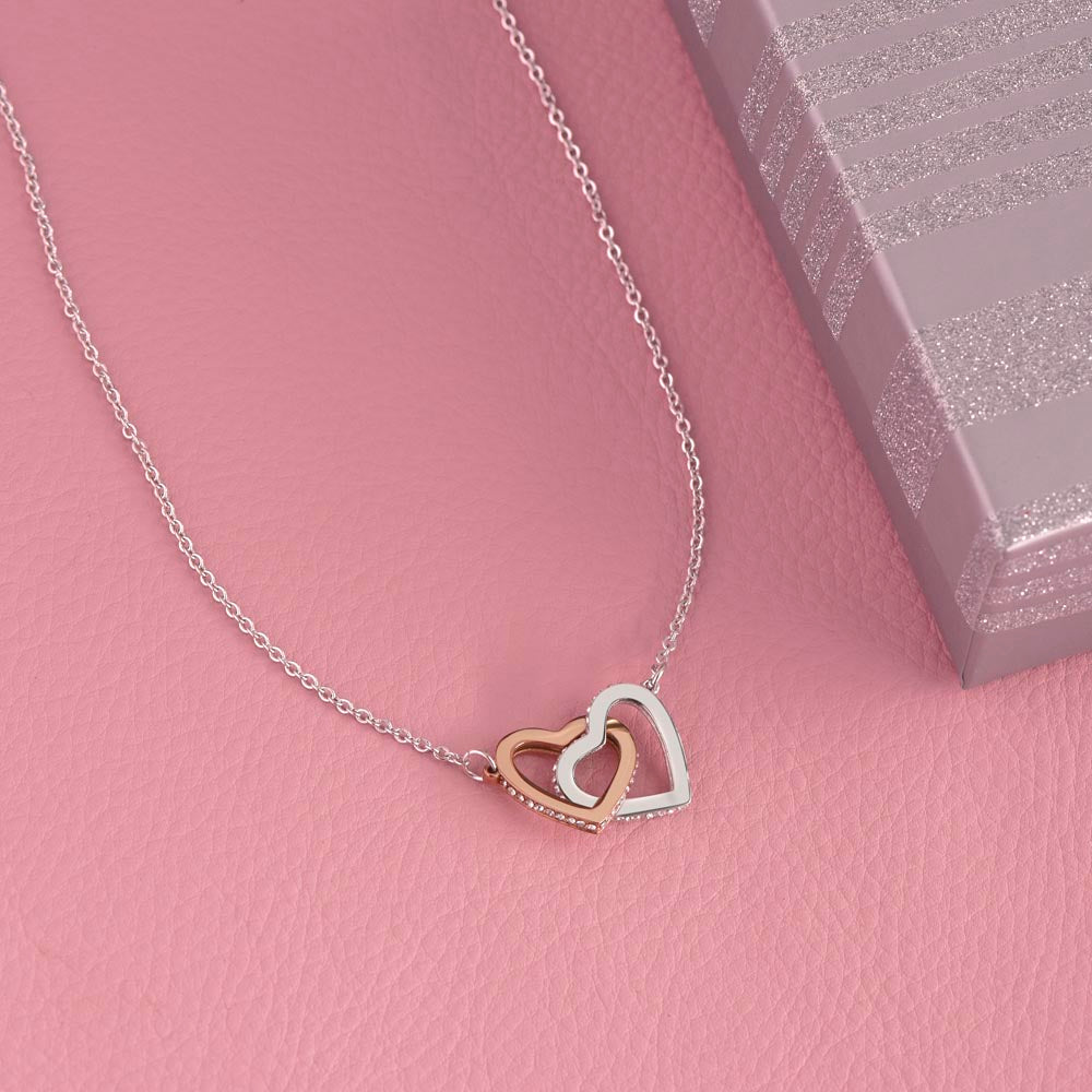 Valentines Interlocking Heart Necklace Wife