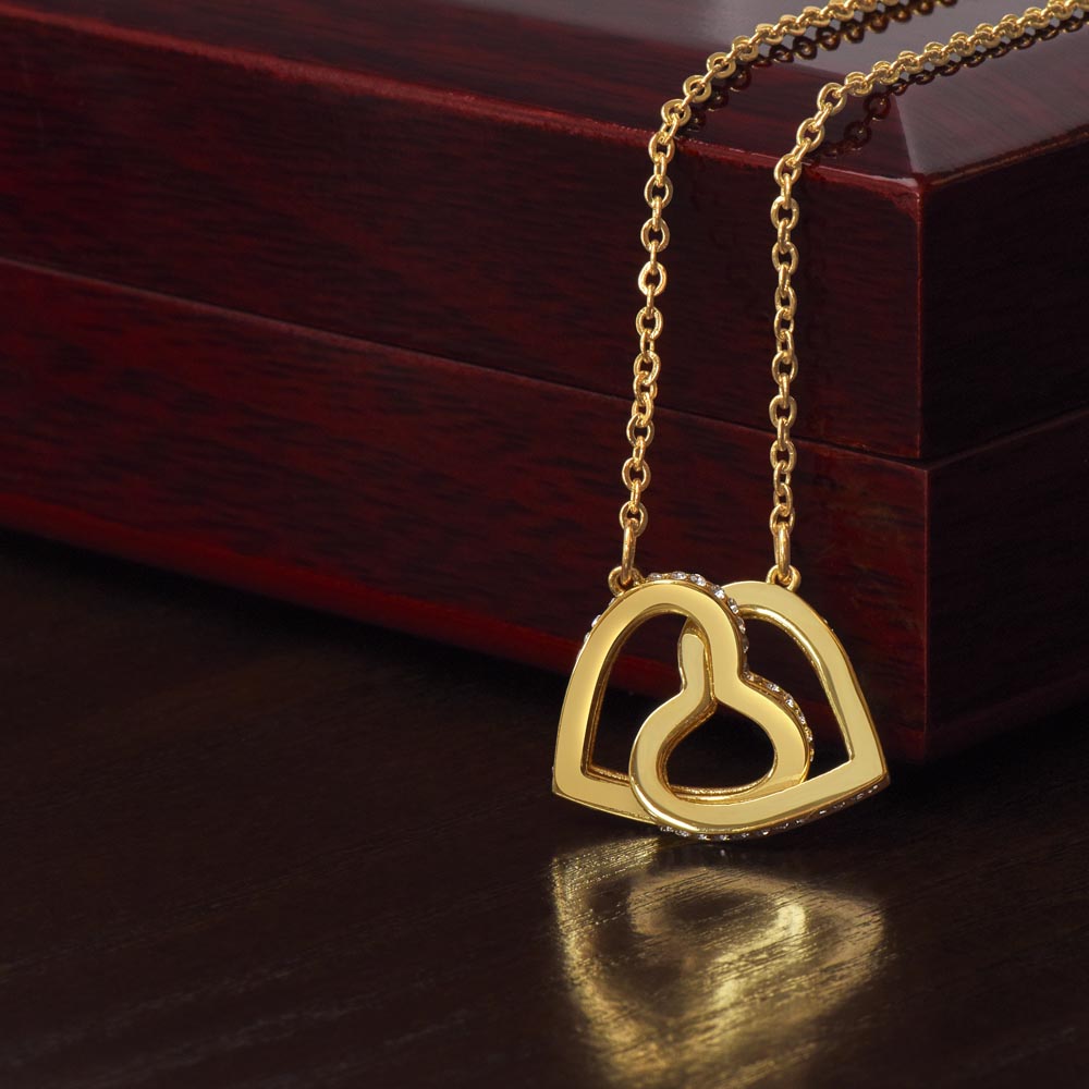 Valentines Interlocking Heart Necklace Wife