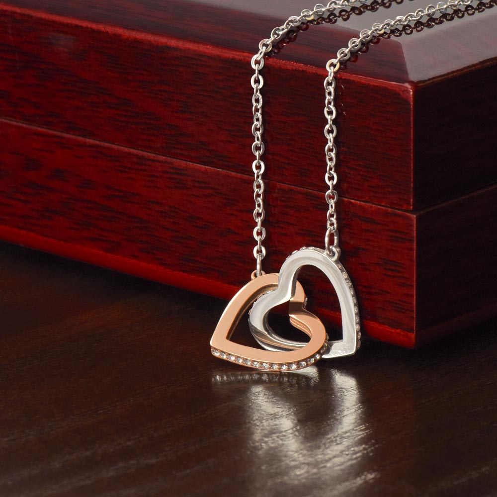 Valentines Interlocking Heart Necklace Wife