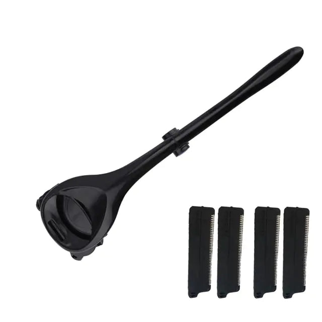 Double Blades Men Back Shaver Foldable Back Trimmer Hair Remover Tool Body Leg Razor Long Handle Dry&amp;Wet Hair Shaver