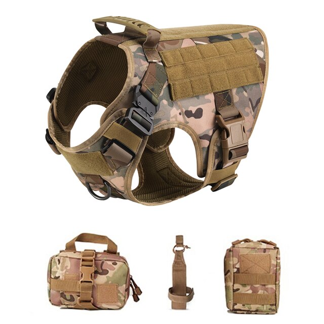 K9 Tactical Military Vest Pet German Shepherd Golden Retriever Tactical  Training Dog Harness and Leash Set For All Breeds Dogs