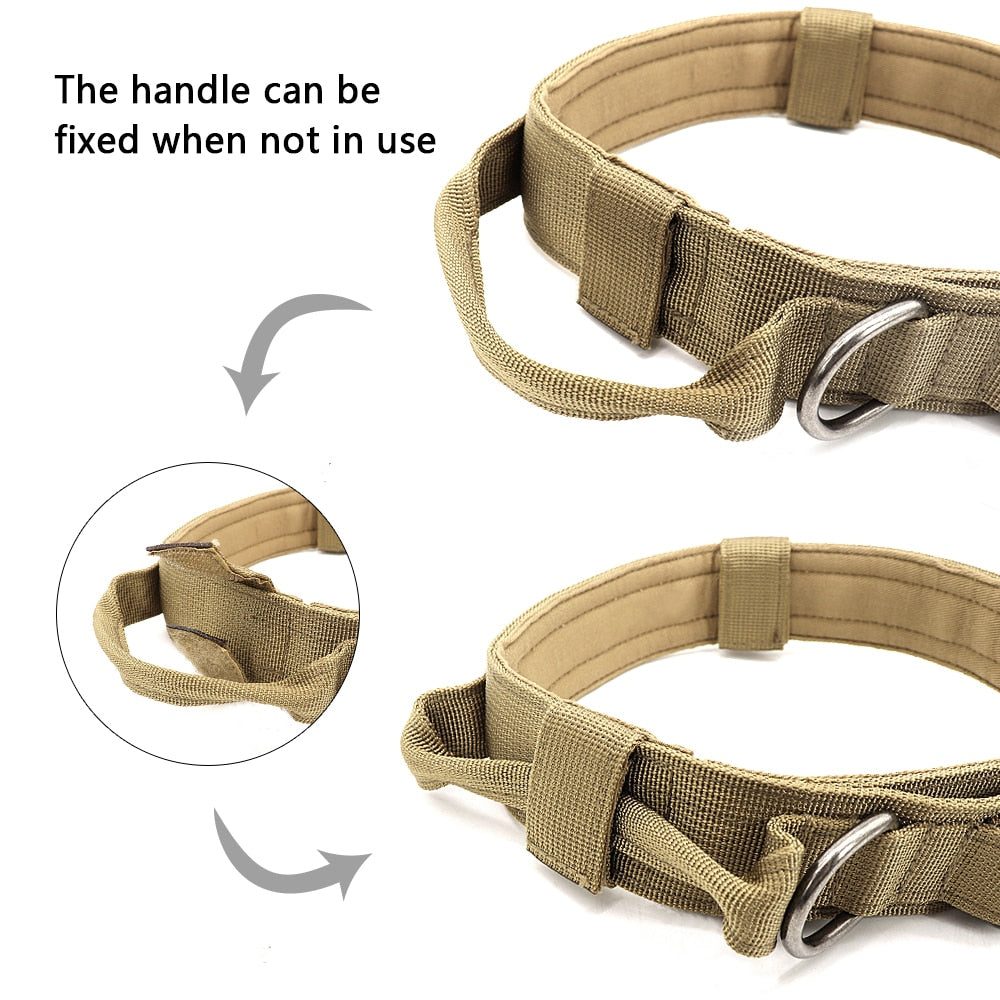 Tactical Dog Collar Military Adjustable Duarable Nylon German Shepard For Medium Large Walking Training Pet Accessories