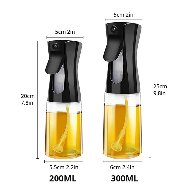 200ml 300ml Oil Spray Bottle Kitchen Cooking Olive Oil Dispenser Camping BBQ Baking Vinegar Soy Sauce Sprayer Containers Gadget