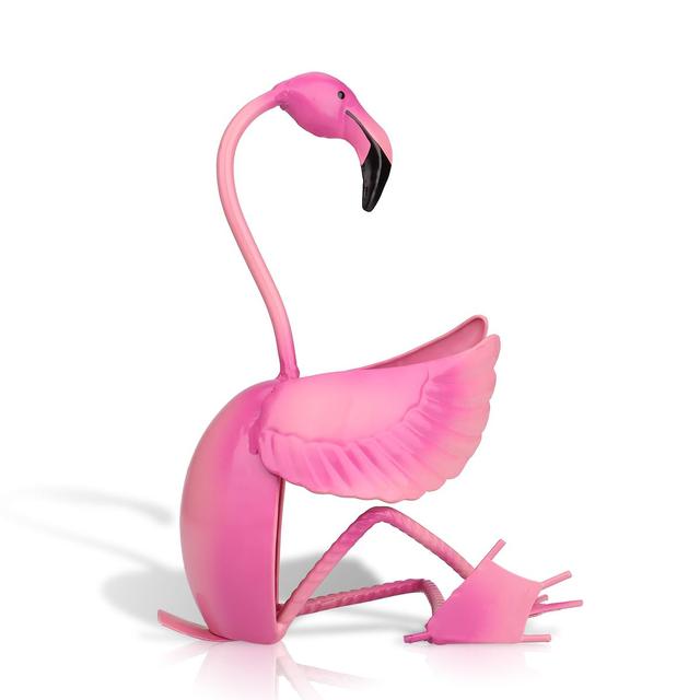 TOOARTS Flamingo wine holder Wine shelf Metal sculpture Practical sculpture Home decoration Interior decoration Crafts