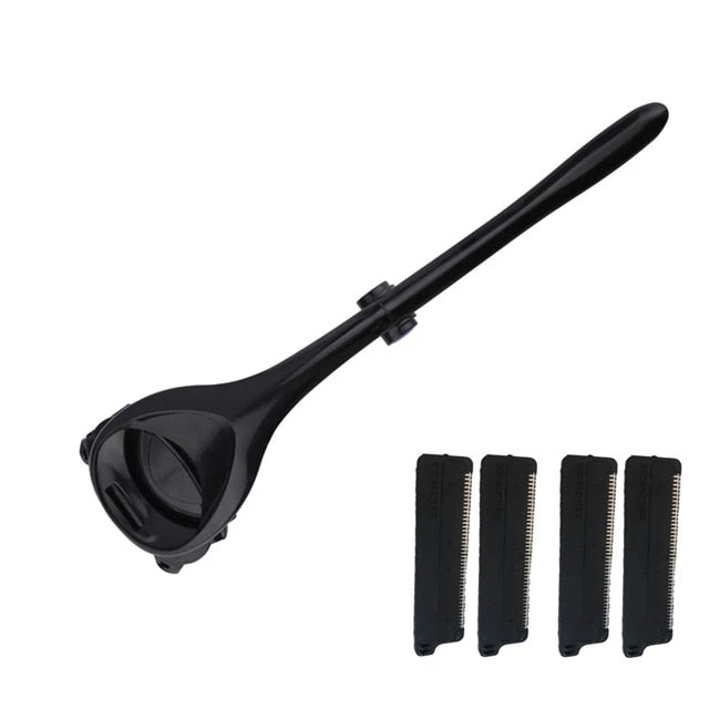 Double Blades Men Back Shaver Foldable Back Trimmer Hair Remover Tool Body Leg Razor Long Handle Dry&amp;Wet Hair Shaver