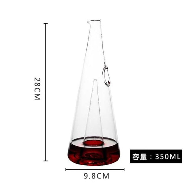 350/750ml Pyramid Waterfall Red Wine Pourer Glass Decanter Brandy Decant Jug Bar Champagne Water Bottle Drinking Glasses Gifts