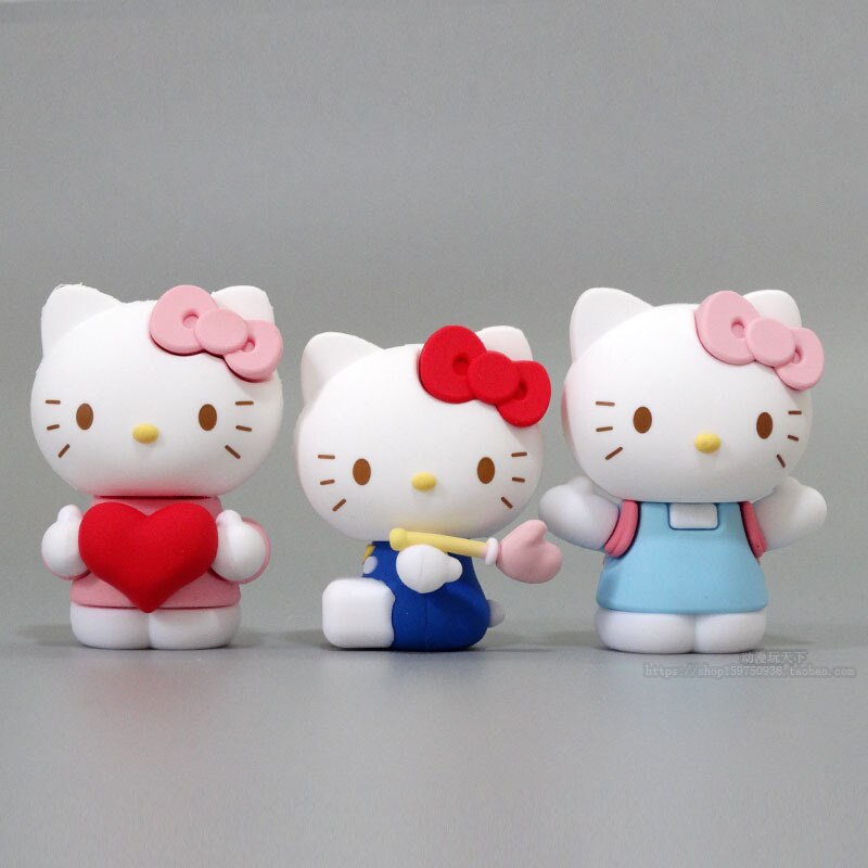 Sanrio Cartoon Dolls Hello Kitty Kawaii Toys for Kids Birthdays Gifts Anime Figure Cake Decoration Cute Deskt Ornament Blind Box