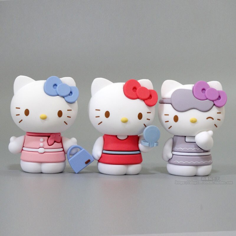 Sanrio Cartoon Dolls Hello Kitty Kawaii Toys for Kids Birthdays Gifts Anime Figure Cake Decoration Cute Deskt Ornament Blind Box