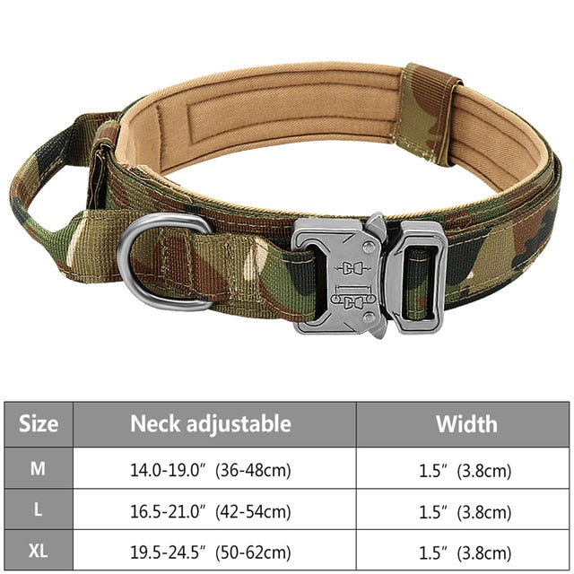 Tactical Dog Collar Military Adjustable Duarable Nylon German Shepard For Medium Large Walking Training Pet Accessories