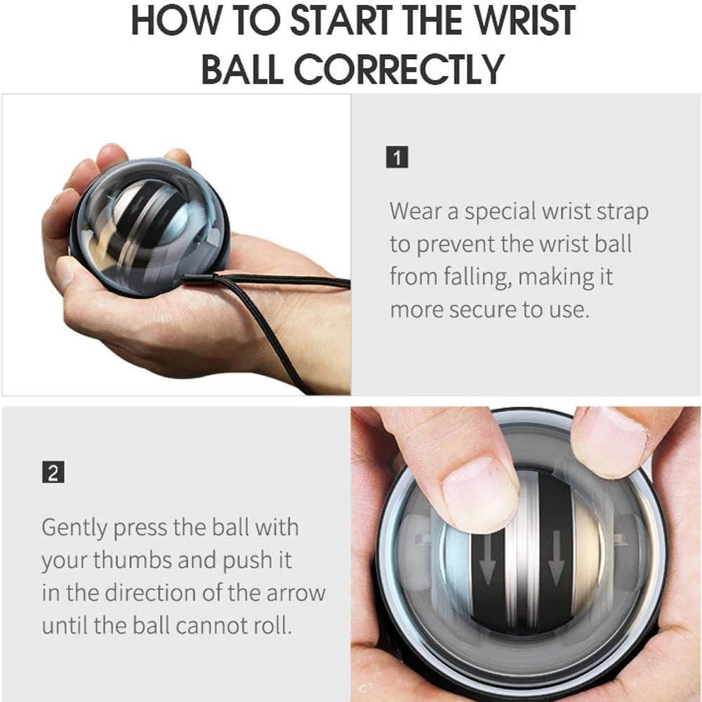 LED Wrist Ball Self Start Gyroscopic Powerball Gyro Arm Trainer