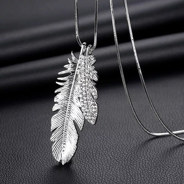 New Arrival Long Necklaces for Women 2022 Fashion Gray Crystal Choker Collier Femme Statement Necklaces &amp; Pendants Accessories