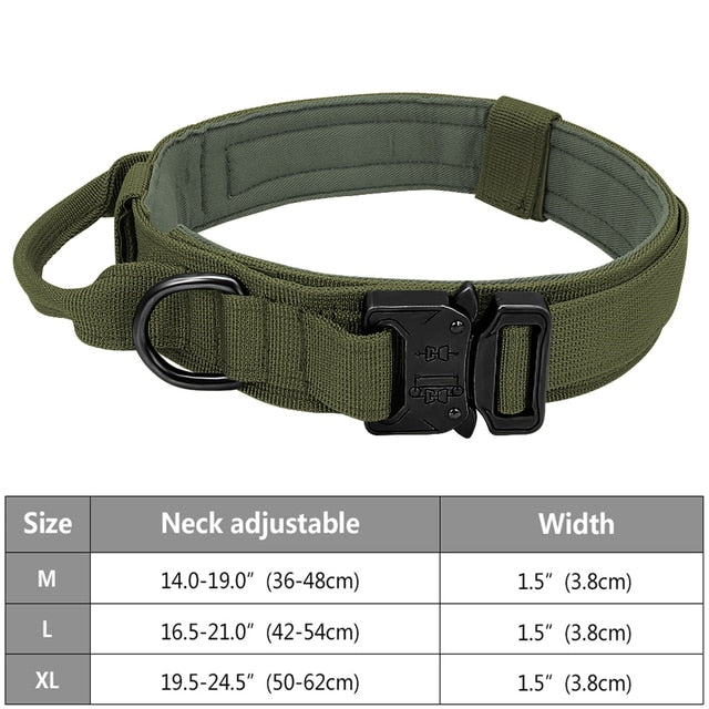 Tactical Dog Collar Military Adjustable Duarable Nylon German Shepard For Medium Large Walking Training Pet Accessories