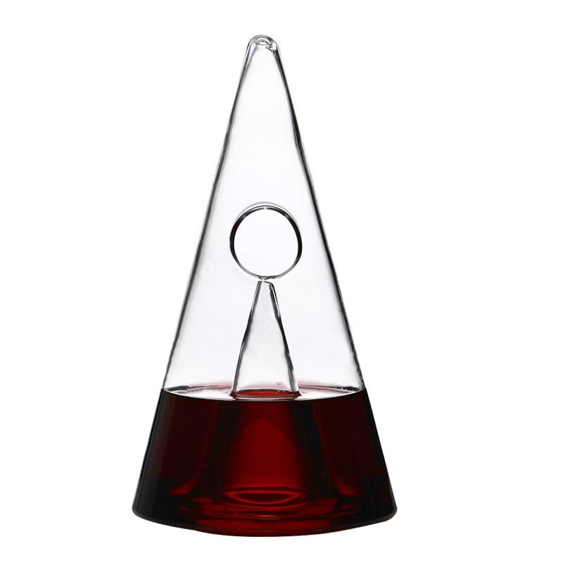 350/750ml Pyramid Waterfall Red Wine Pourer Glass Decanter Brandy Decant Jug Bar Champagne Water Bottle Drinking Glasses Gifts