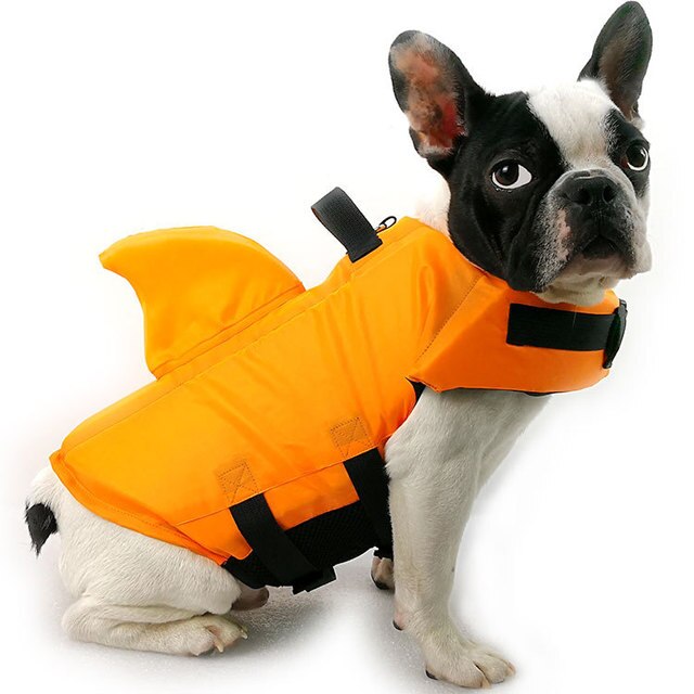 Dog Life Vest Summer Shark Pet Life Jacket Dog Clothes Dogs Swimwear Pets Swimming Suit