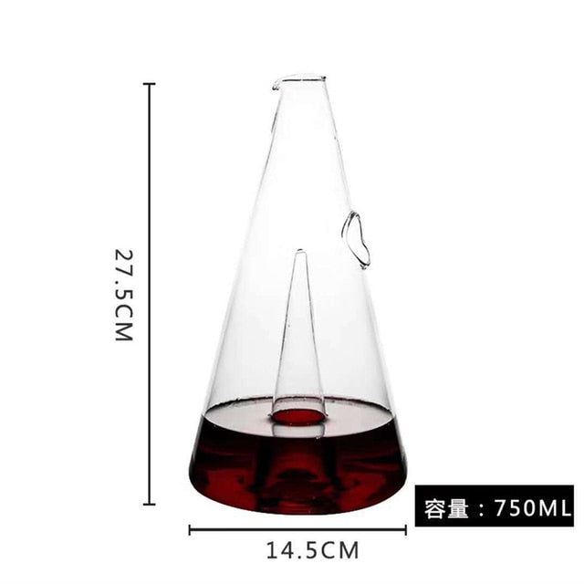 350/750ml Pyramid Waterfall Red Wine Pourer Glass Decanter Brandy Decant Jug Bar Champagne Water Bottle Drinking Glasses Gifts