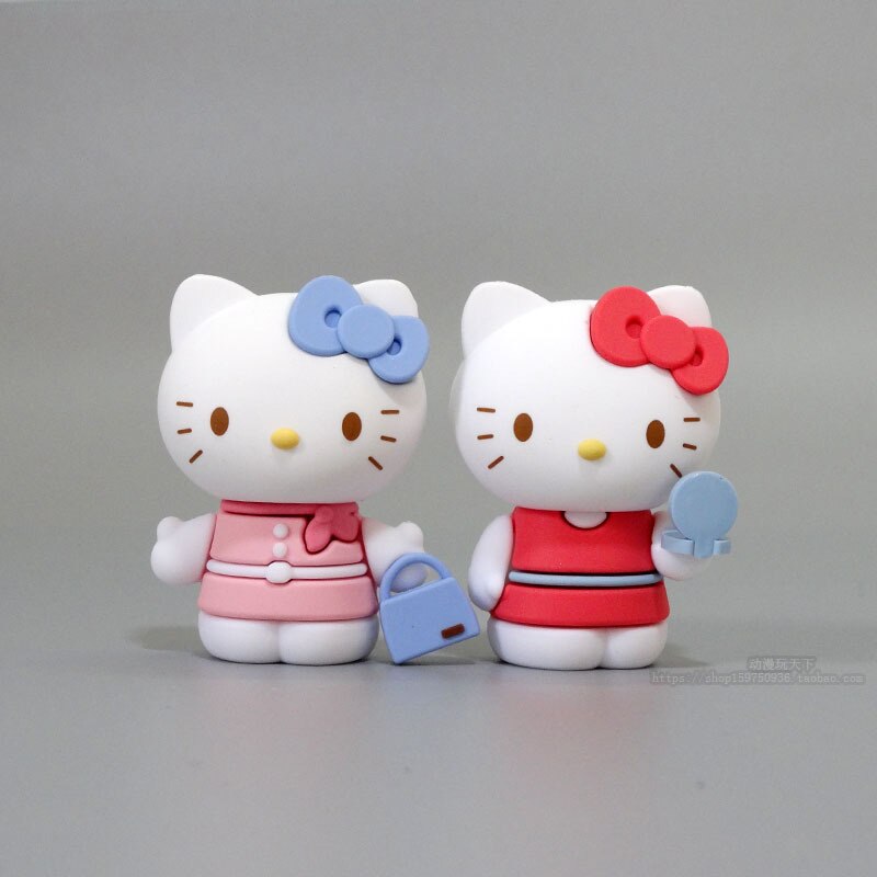 Sanrio Cartoon Dolls Hello Kitty Kawaii Toys for Kids Birthdays Gifts Anime Figure Cake Decoration Cute Deskt Ornament Blind Box