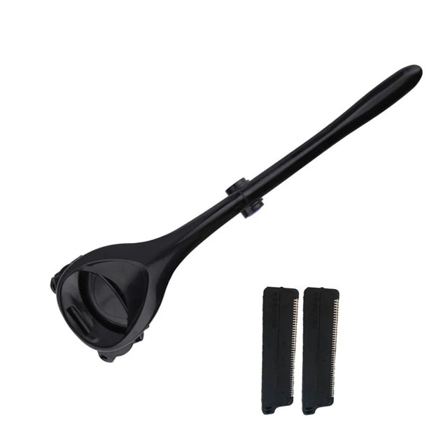 Double Blades Men Back Shaver Foldable Back Trimmer Hair Remover Tool Body Leg Razor Long Handle Dry&amp;Wet Hair Shaver