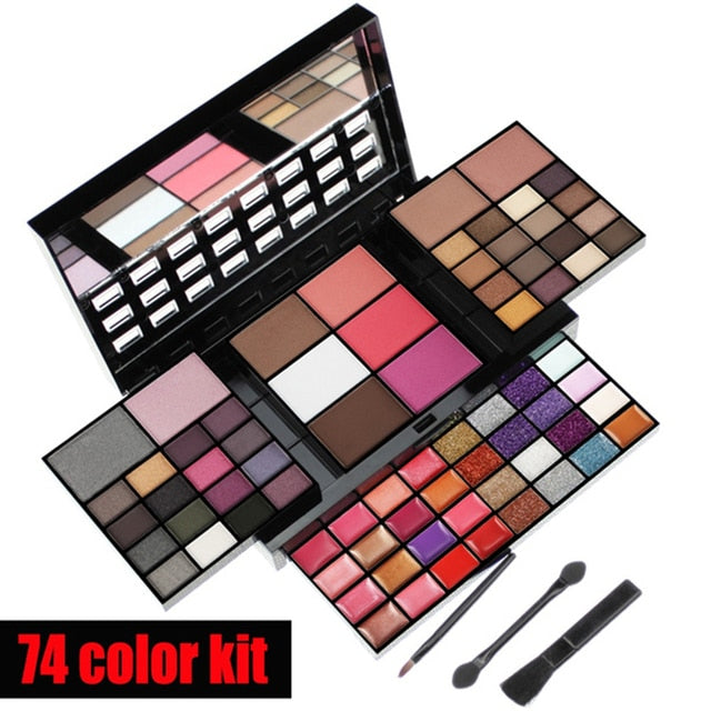 Make Up Sets180/142/74 Colors Matte Glitter Eye Shadow Palette Powder Lipstick Blush Makeup Brush Professional Cosmetics Kit