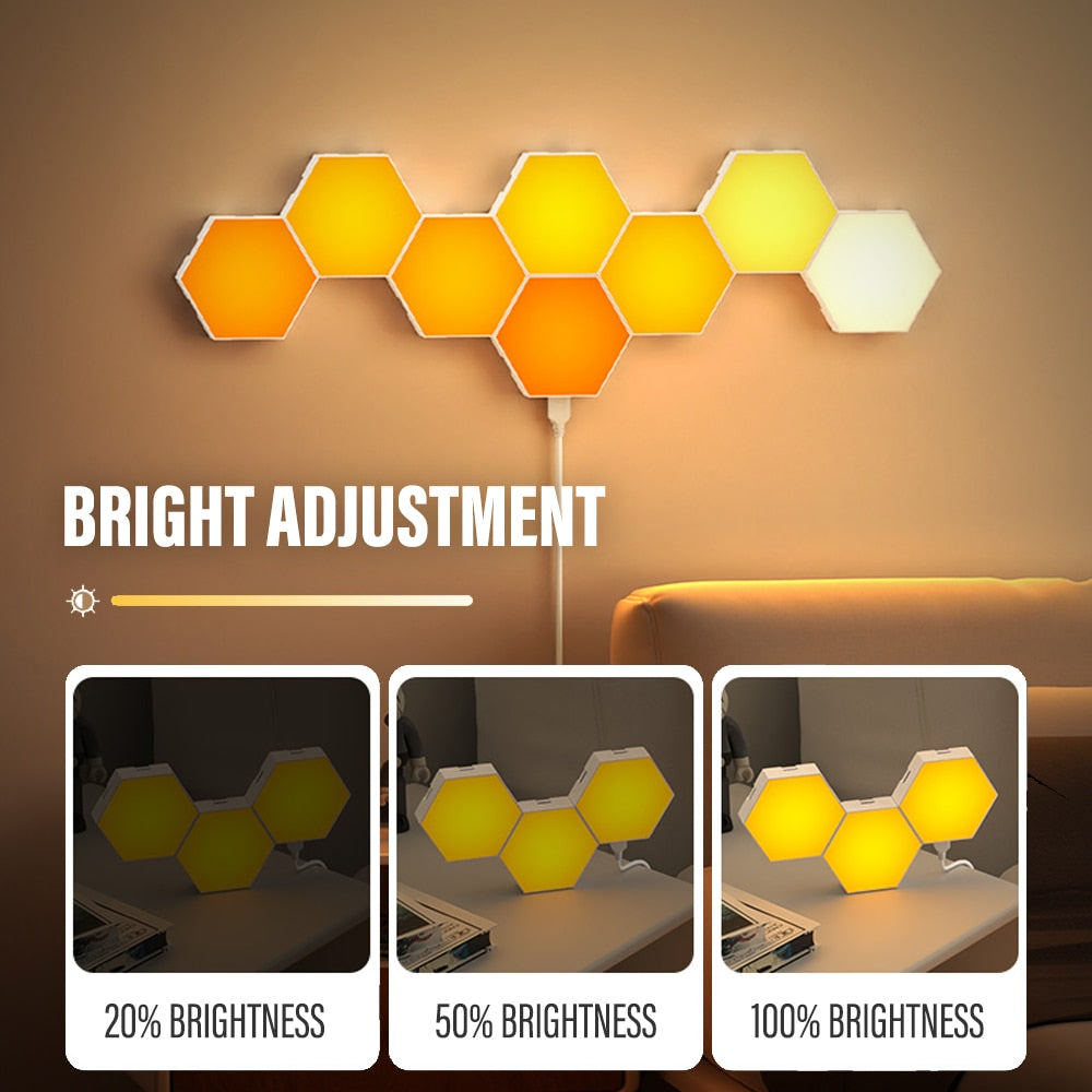 LED Hexagon Indoor Wall Light