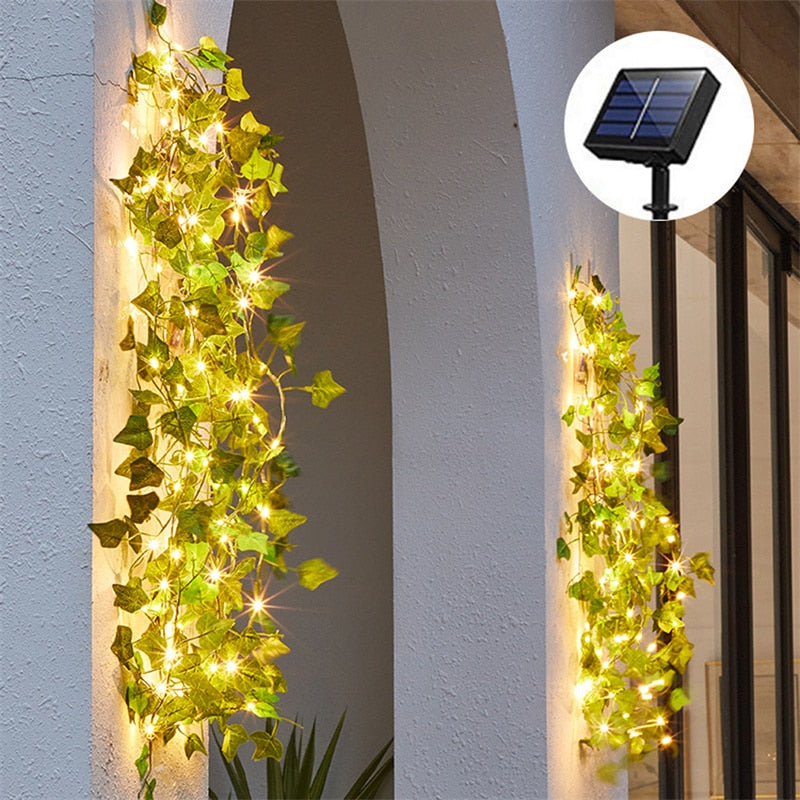 Fairy Lights Solar Lights Maple Leaf Waterproof Outdoor Garland 10m 100LED /5M 50 LED Solar Lamp Christmas for Garden Decoration