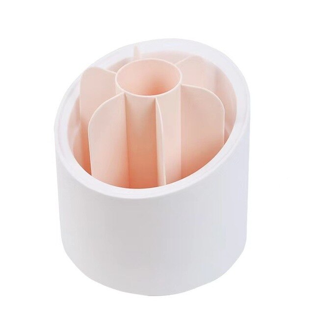 360° Rotating Makeup Brushes Holder Portable Desktop Makeup Organizer Cosmetic Storage Box Make Up Tools Jewelry Container