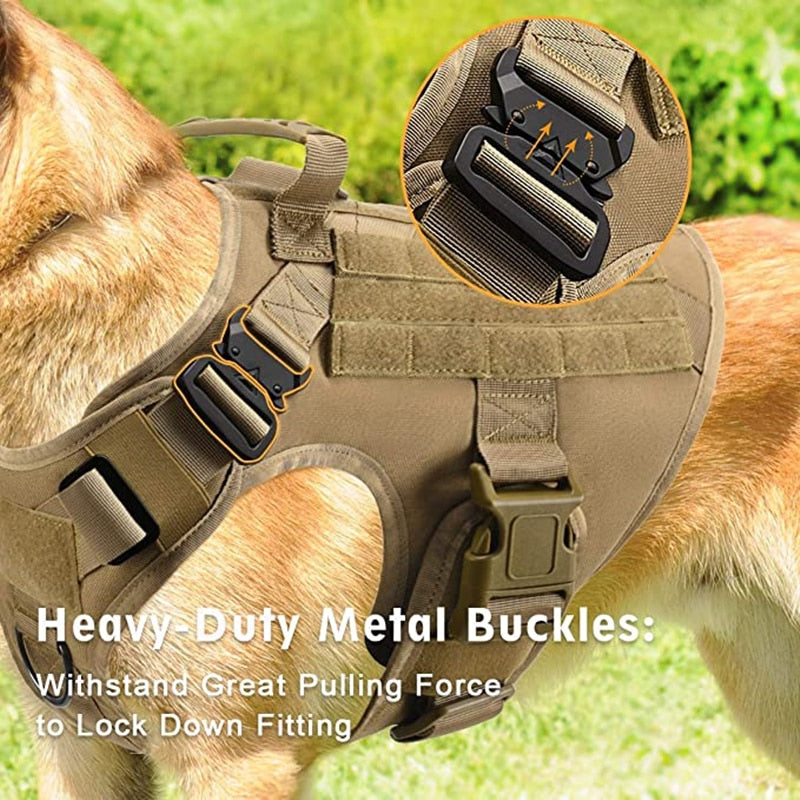 K9 Tactical Military Vest Pet German Shepherd Golden Retriever Tactical  Training Dog Harness and Leash Set For All Breeds Dogs